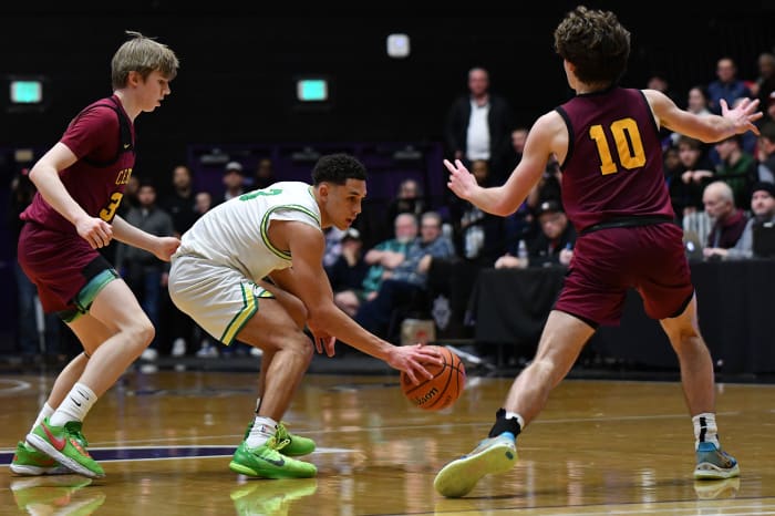 West Linn Central Catholic 6A Oregon boys basketball quarterfinal Taylor Balkom 22